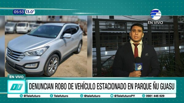 Denuncian robo de vehículo estacionado en Parque Ñu Guasu