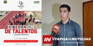 SE REALIZARÁ JORNADA DE DETECCIÓN DE TALENTOS EN CAMBYRETÁ - Itapúa Noticias