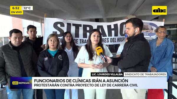 Hospital de Clínicas: funcionarios marcharán en contra de proyecto de ley de carrera civil - ABC Noticias - ABC Color