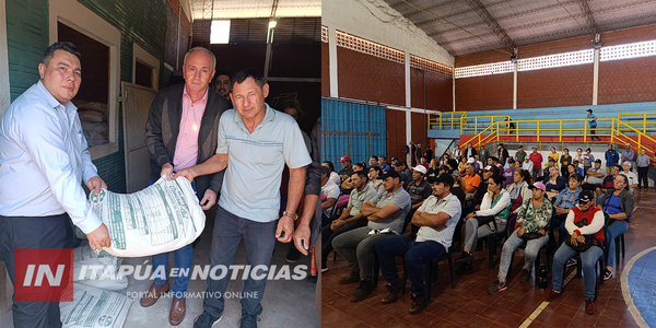 MUNICIPALIDAD DE SAN JUAN DEL PARANÁ ENTREGA 33.000 KILOS DE CAL AGRÍCOLA A PEQUEÑOS PRODUCTORES - Itapúa Noticias