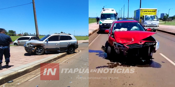 APARATOSA COLISIÓN DE VEHÍCULOS SOBRE LA AV. MARISCAL LÓPEZ EN ENCARNACIÓN - Itapúa Noticias