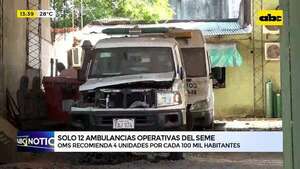 Cementerio de ambulancias: SEME tiene solo 12 unidades operativas - ABC Noticias - ABC Color