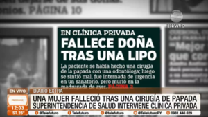 Mujer falleció tras una cirugía de papada