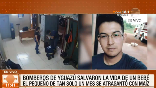 Bombero salvó la vida de un bebé