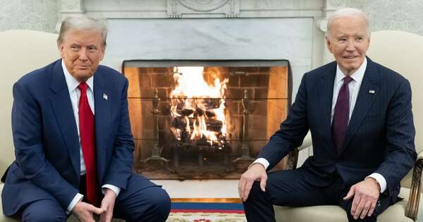La Nación / Encuentro en la Casa Blanca: “Bienvenido de nuevo”, le dice Biden a Trump