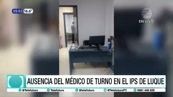 IPS de Luque sin médico de guardia, denuncian asegurados