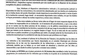 Rematarán motocicletas que se encuentran en corralón municipal de Franco