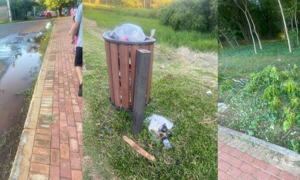 Reclaman limpieza de inmediaciones del Parque Independencia
