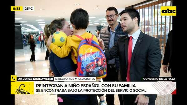 Niño español fue restituido a su familia paraguaya: estaba bajo protección del servicio social - ABC Noticias - ABC Color
