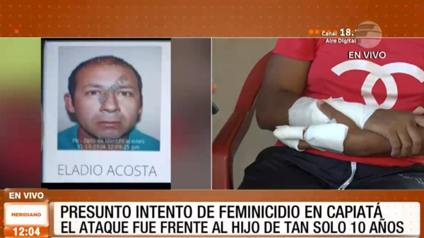 Presunto intento de feminicidio en Capiatá
