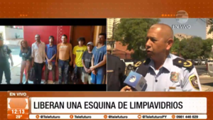 Liberaron una esquina de limpiavidrios en Asunción