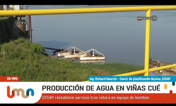 ESSAP restablece servicio tras rotura en equipo de bombeo • RADIO NACIONAL