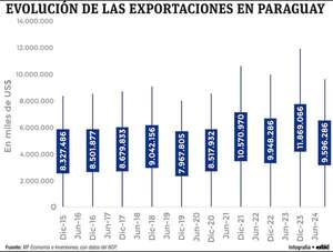 Variaciones de las exportaciones paraguayas en los últimos años     - Economía - ABC Color