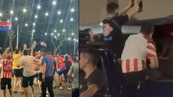 Festejos a lo yma: salieron a las calles y hubo asadacho en camioneta