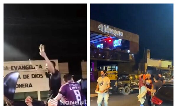 (VIDEO)Algarabía total por triunfo Albirrojo: Caravana con asado y hasta recrearon golazo de Tony