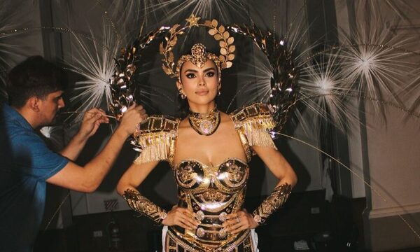 [VIDEO] Ñande Miss Universo Paraguay desfiló con traje alegórico a “Las Residentas” y generó comentarios!
