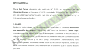 Pavo Real II: Recusan al juez Osmar Legal por relacionamiento con Embajada de EEUU y la DEA 