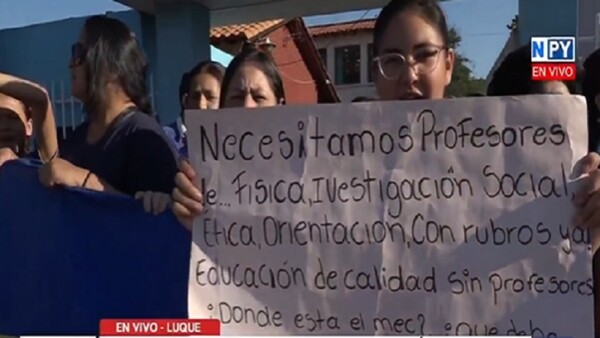 Padres exigen al MEC contratación de docentes