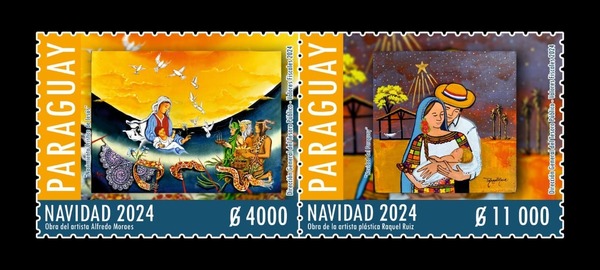 El Correo Paraguayo pone en circulación 6.000 estampillas navideñas, obra de artistas nacionales • PARAGUAY TV