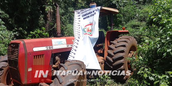 RECUPERAN TRACTOR ROBADO EN ZONA BOSCOSA DE CARLOS A. LÓPEZ - Itapúa Noticias