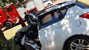 Conductor muere tras embestir su auto contra un árbol en Hernandarias