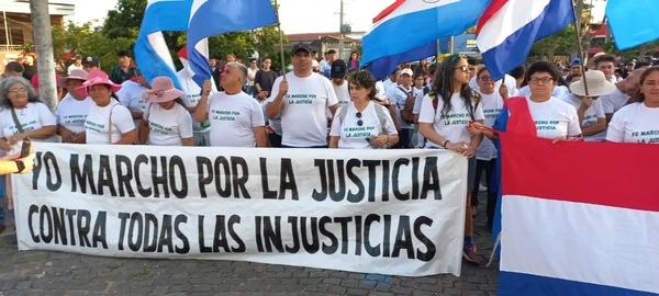 Marcha contra todas las injusticias inició en Caacupé con apoyo popular