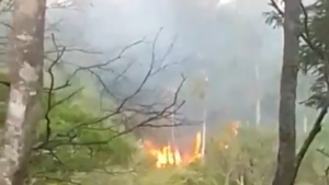 Video: Bomberos trabajan para controlar incendio en zona de la ruta Luque-San Ber