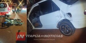 MOTOCICLISTA SUFRIÓ LESIONES TRAS COLISIÓN EN CAPITÁN MIRANDA  - Itapúa Noticias