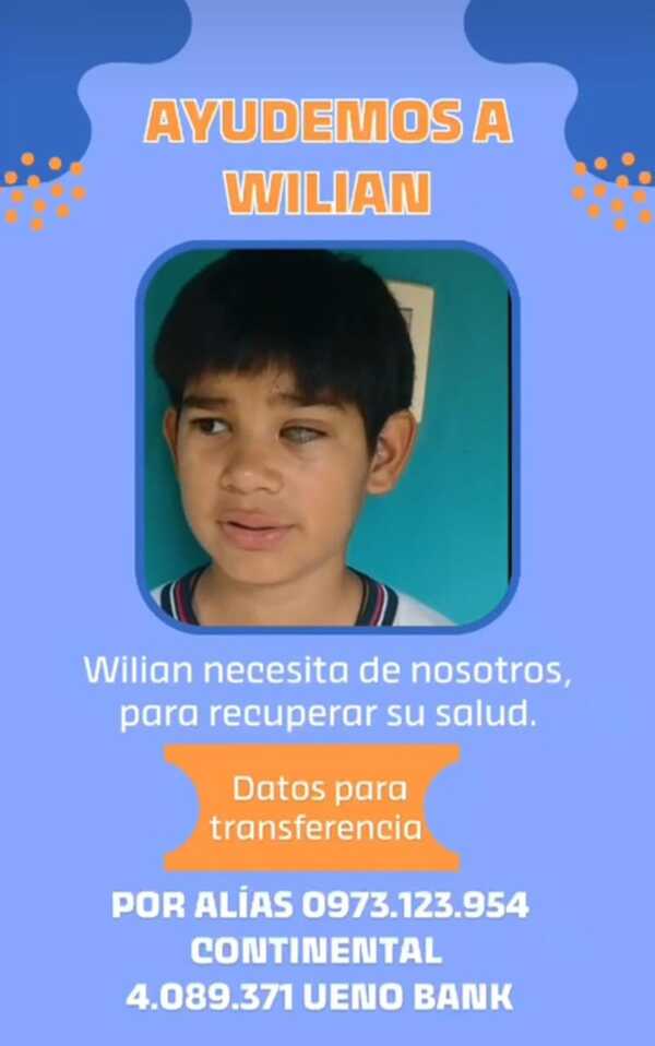 Solicitan ayuda para el tratamiento ocular de un niño en Loreto