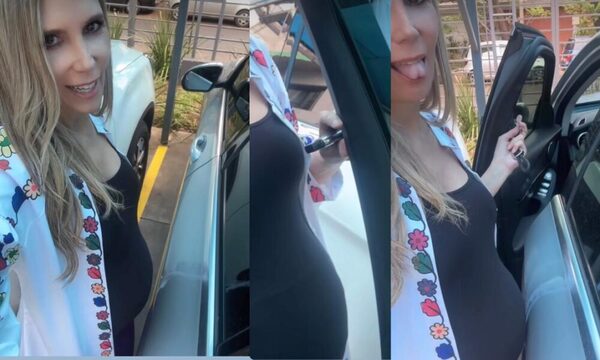 Sutilmente, Sanie mandó al frente a periodista que no le dejó espacio para subir a su camioneta