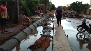 Vecinos del barrio San Antonio en alerta por obras de desagüe
