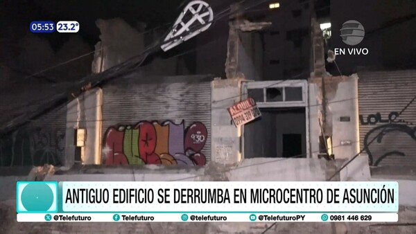 Antiguo edificio se derrumbó en Asunción