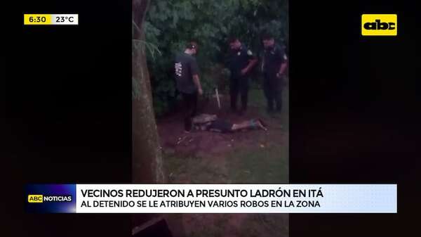 Itá: cansados de los robos, vecinos redujeron a un supuesto ladrón - ABC Noticias - ABC Color
