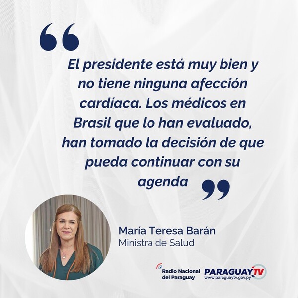El presidente de la República fue dado de alta en Brasil anuncia Ministra de Salud • RADIO NACIONAL