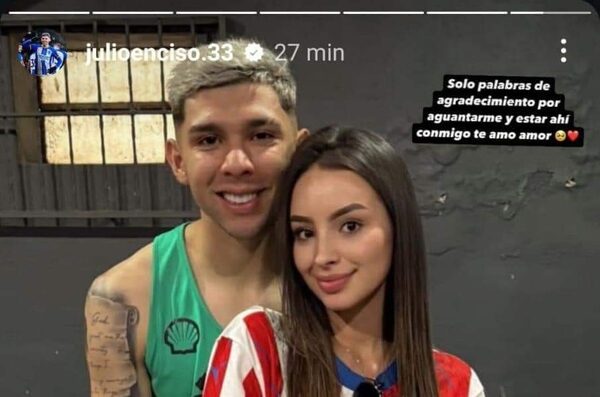 ¡Oky el amor! Julio Enciso le dedicó su gol a su novia