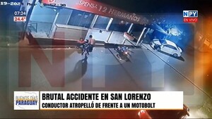 Ebrio al volante atropella a un motociclista en San Lorenzo