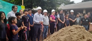 Inicia la construcción de nueva aula y baños sexados en la Escuela Padre Carlos Winkel de Cambyretá