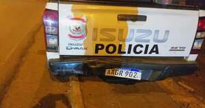 Diario HOY | Chocó contra una patrullera y huyó, pero se le cayó la chapa que ayudará a identificarlo