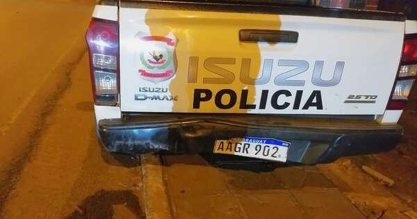 Diario HOY | Chocó contra una patrullera y huyó, pero se le cayó la chapa que ayudará a identificarlo