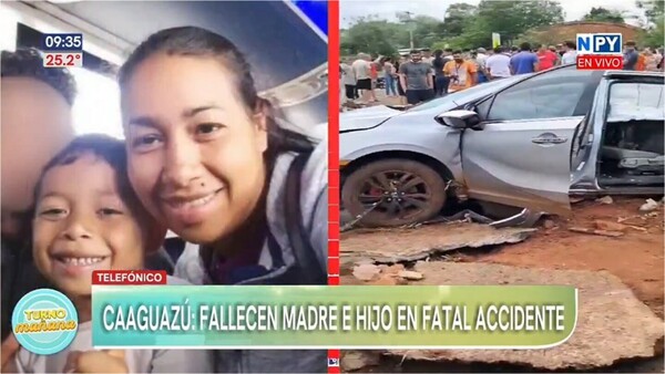 Madre e hijo pierden la vida en un trágico accidente en Caaguazú