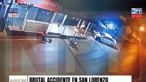 San Lorenzo: Brutal accidente deja malherido a motociclista