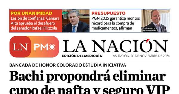 La Nación / LN PM: edición del 20 de noviembre
