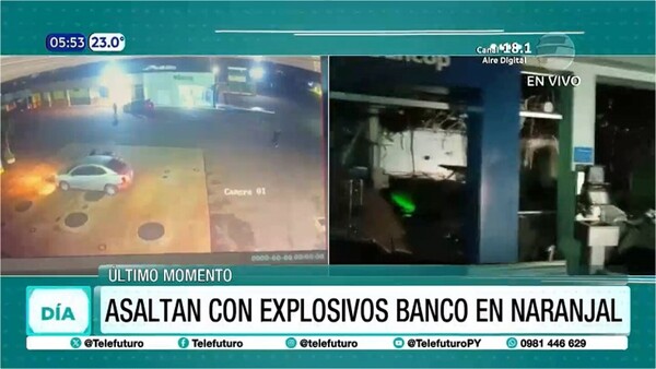 Una decena de asaltantes detona un banco en Alto Paraná