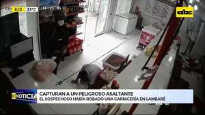 Lambaré: capturan a peligroso asaltante, sospechoso de haber robado en una carnicería  - ABC Noticias - ABC Color