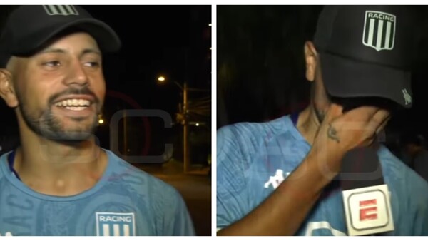 Hincha llegó a pie hasta Asunción para ver a Racing y le regalaron la entrada