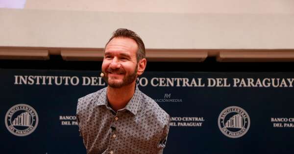 La Nación / Nick Vujicic inspiró a socios del Club de Ejecutivos