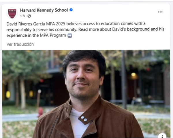 En Harvard, destacan la lucha anticorrupción de joven esteño - La Clave