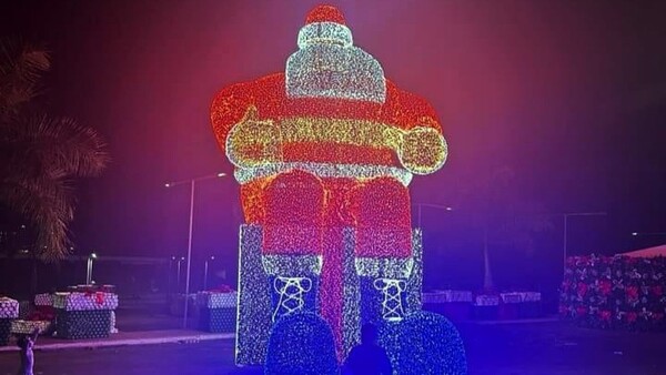CDE alista el Papá Noel más grande de Sudamérica y el segundo más grande del mundo