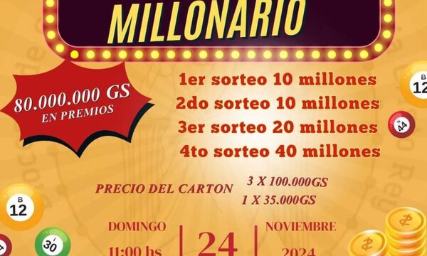 Parroquia Cristo Rey organiza almuerzo y bingo millonario para este domingo
