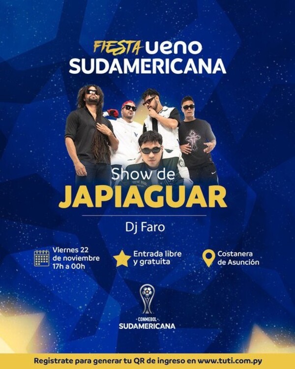 Japiaguar hará la previa de la Final Única ante 17.500 personas en la Costanera de Asunción • RADIO NACIONAL